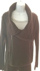 NY&Co black moto sweater